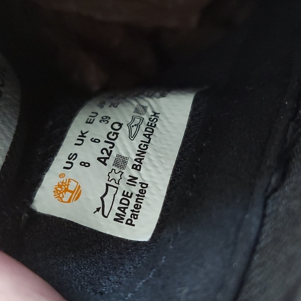 Timberland Chelsea Boots, Size 8, Black Leather, 1" Heel, Round Toe, Style A2JGG - Picture 9 of 10